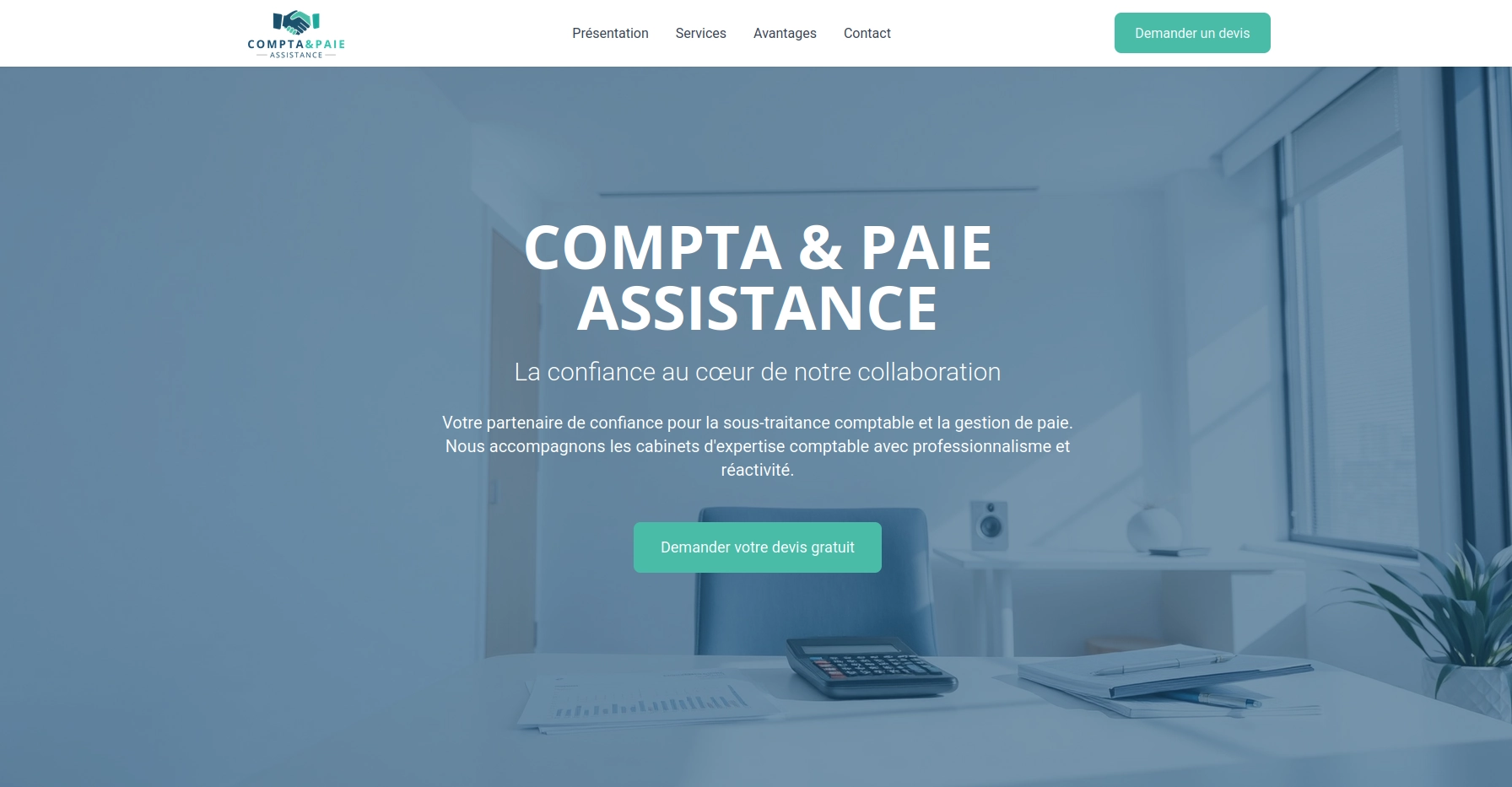 Site vitrine Compta & Paie Assistance - LogIAsoft